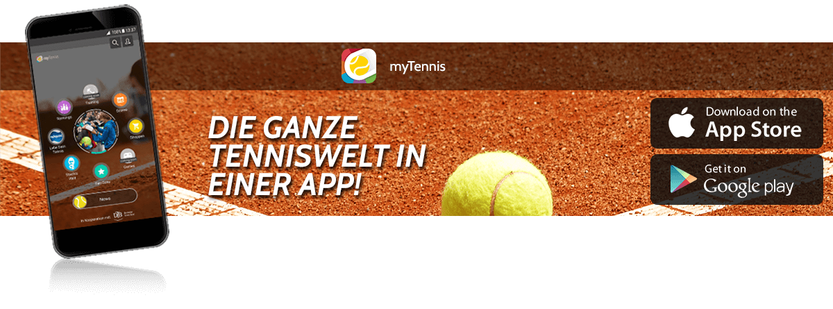MyTennis App Bild der MyTennis App für das Smartphone